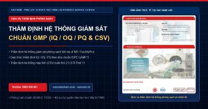 Dịch vụ thẩm định hệ thống giám sát phòng sạch PMS theo tiêu chuẩn GMP (IQ/OQ/PQ & CSV)