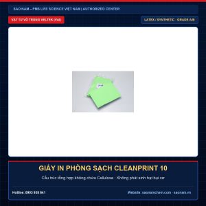 Giấy in phòng sạch CleanPrint 10 Veltek không chứa cellulose cho khu vực vô trùng dược phẩm Grade A B