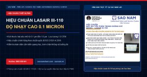 Dịch vụ hiệu chuẩn máy đếm hạt tiểu phân Lasair III-110 chính hãng PMS theo chuẩn ISO 21501-4