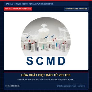 Hóa chất khử trùng và diệt bào tử phòng sạch Veltek VAI tiệt trùng bằng nước pha tiêm WFI chuẩn EU GMP Annex 1
