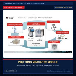 Linh kiện và phụ tùng máy lấy mẫu vi sinh MiniCapt chính hãng PMS