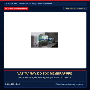 Linh kiện và vật tư tiêu hao máy đo TOC membraPure chính hãng Đức