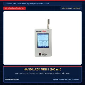 Máy đếm hạt tiểu phân cầm tay HandiLaz Mini II PMS USA gọn nhẹ độ nhạy cao 200 nm chuẩn ISO 21501-4