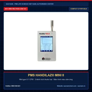 Máy đếm hạt tiểu phân cầm tay PMS HandiLaz Mini II nhỏ gọn 0.1 CFM