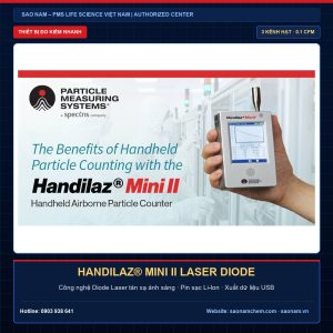 Máy đếm hạt tiểu phân cầm tay HandiLaz Mini II PMS USA công nghệ Diode Laser tán xạ ánh sáng tại SAO NAM