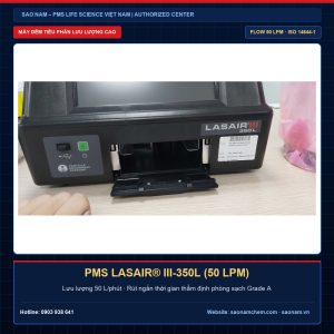 Máy đếm tiểu phân Lasair III-350L PMS USA lưu lượng 50 LPM chứng nhận phòng sạch theo ISO 14644-1 và EU GMP tại SAO NAM
