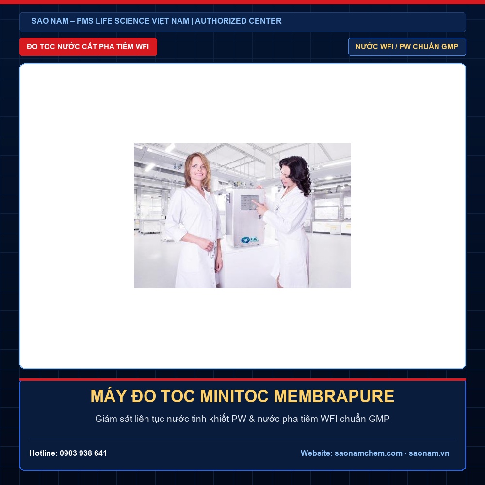 Máy Đo Tổng Carbon Hữu Cơ TOC miniTOC membraPure Máy đo tổng carbon hữu cơ TOC cho nước cất pha tiêm WFI và nước tinh khiết PW membraPure